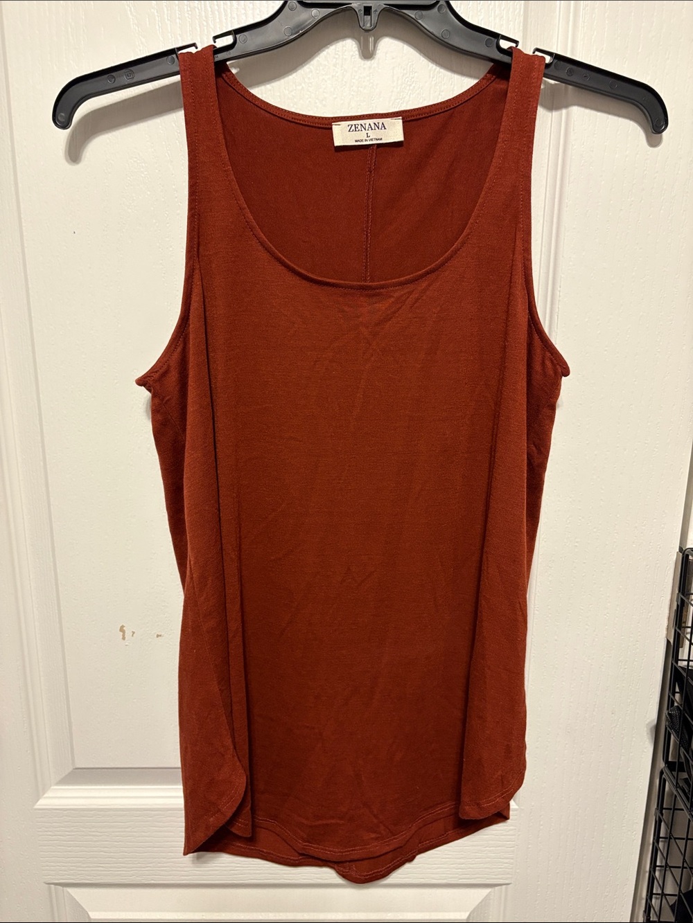 Zenana Outfitters Rust Scoop Neck Tank Top